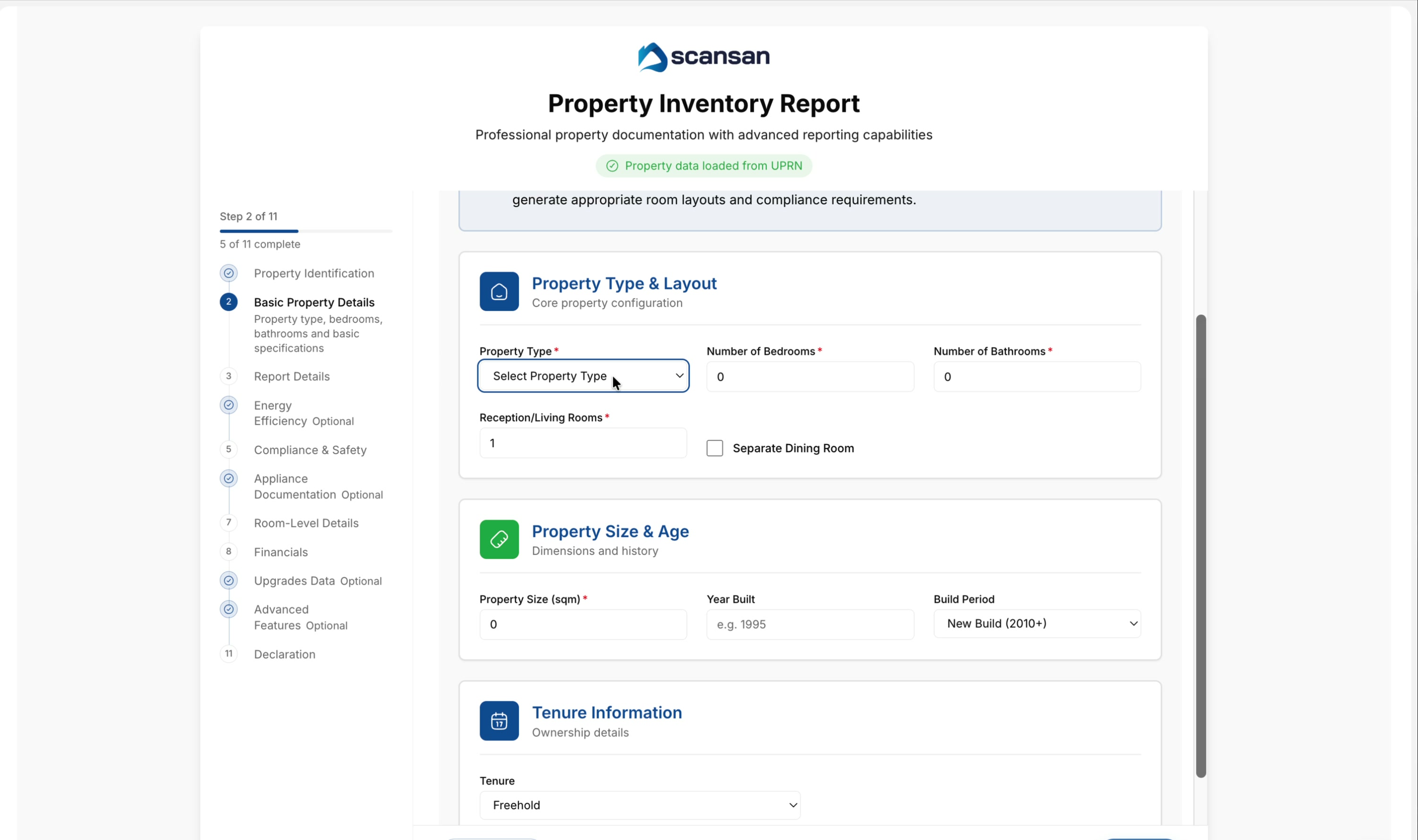 Building an inventory report for a property you hold